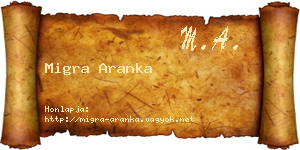 Migra Aranka névjegykártya